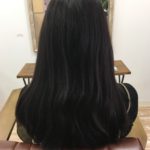 縮毛矯正と毛先の修正。