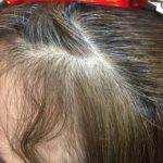 前髪内側のクセ。