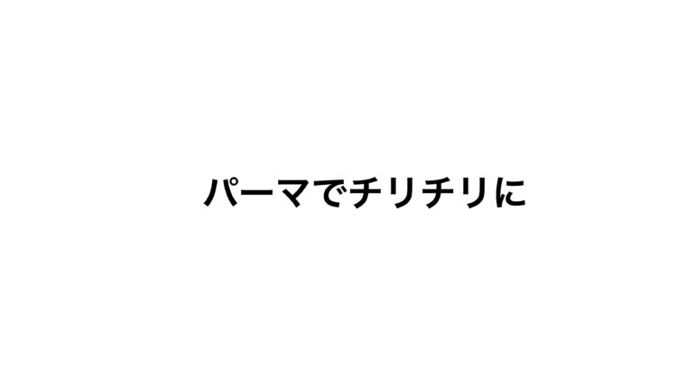 パーマでチリチリになってしまった。