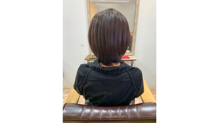 ショートの縮毛矯正。